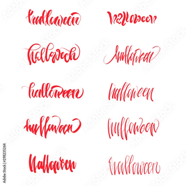 Fototapeta haloween custom lettering pack