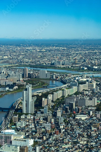 Obraz 東京スカイツリーから見る街並み 北千住方面