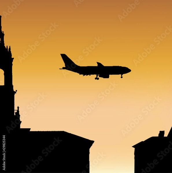 Obraz Plane at Sunset