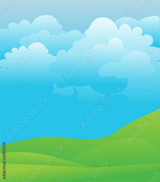 Fototapeta illustration blue sky