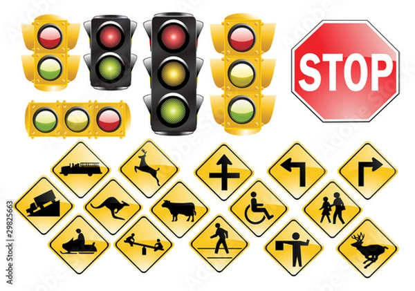 Obraz Trafic Lights and signs