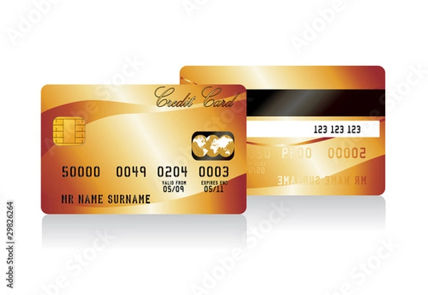 Obraz vector realistic credit card