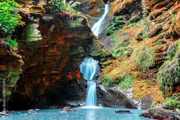Obraz St Nectans Glen waterfall cornwall