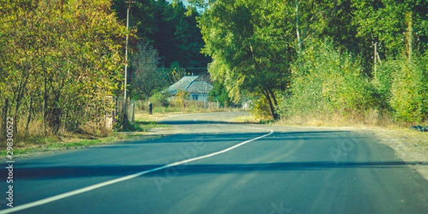 Obraz автобан шоссе  разметка   скорость магистраль поворот  кривая  асфальт