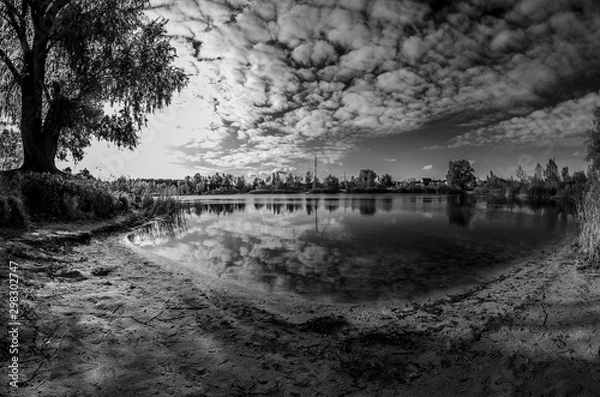 Obraz пруд,речка,река,небо,озеро.