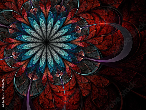 Obraz Colorful fractal flower