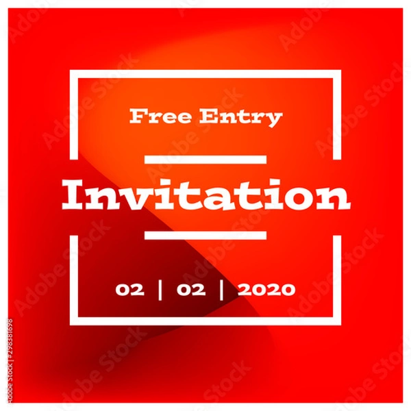 Fototapeta Invitation colorful background 2020 meet up kid sport gradient frame