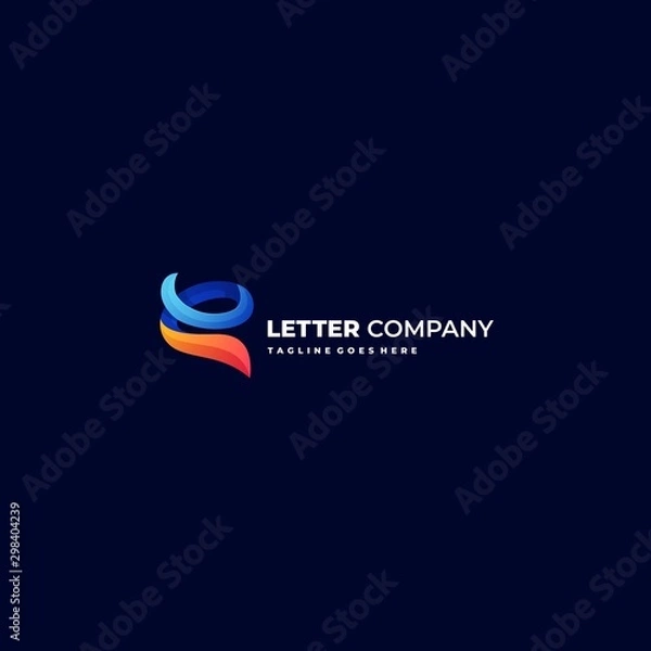 Obraz Abstract Letter E illustration vector Design template.