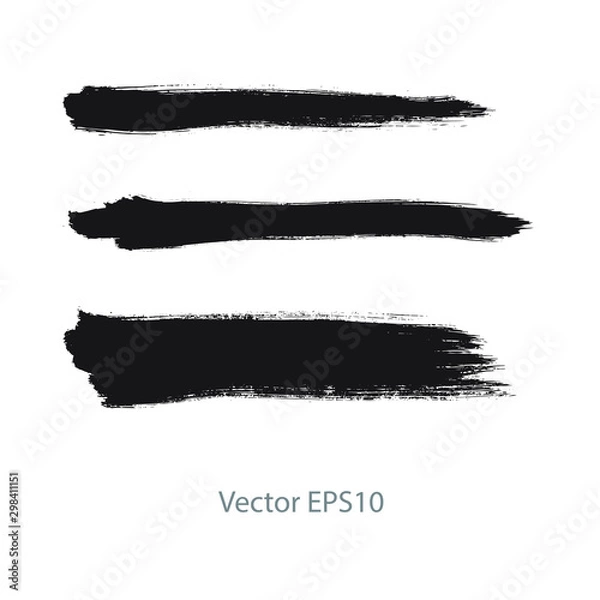 Obraz black brush stroke stripes	