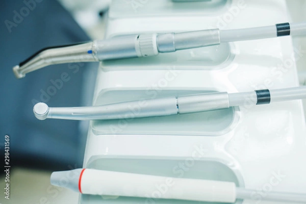 Fototapeta Equipment and dental instruments in dentist's room