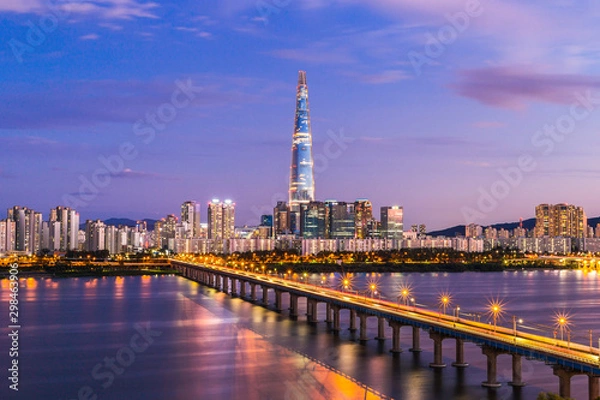 Obraz skyline at night