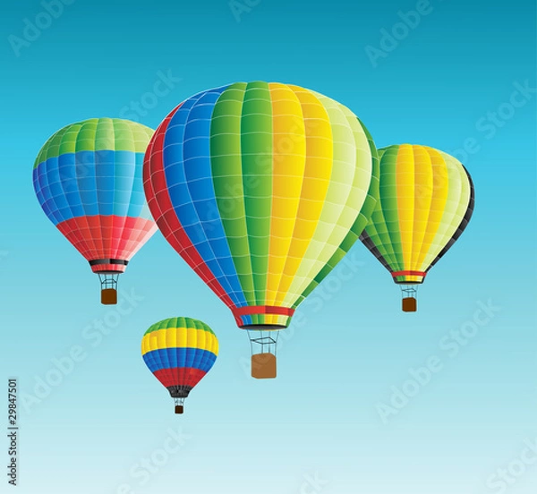 Obraz vector illustration of hot air baloon