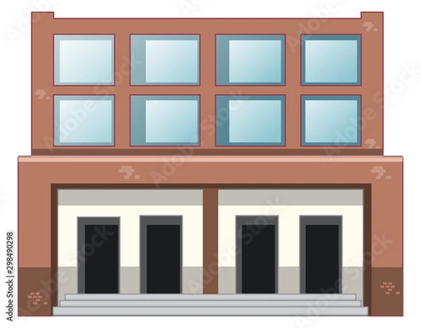 Fototapeta Big building with glass windows