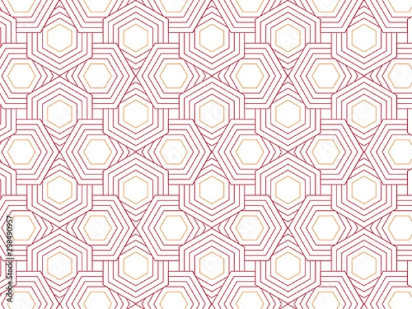 Fototapeta Repeating hexagon shape vector pattern