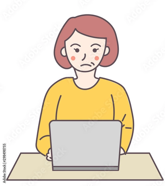 Obraz 女性　パソコン　シニア