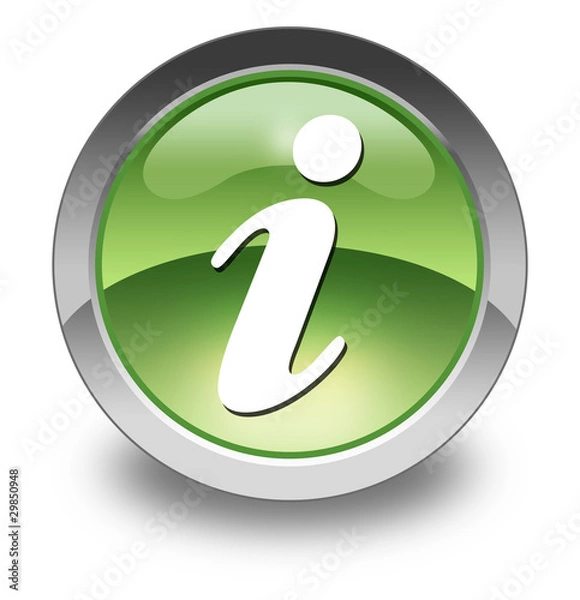 Fototapeta Green Glossy Pictogram "Information"