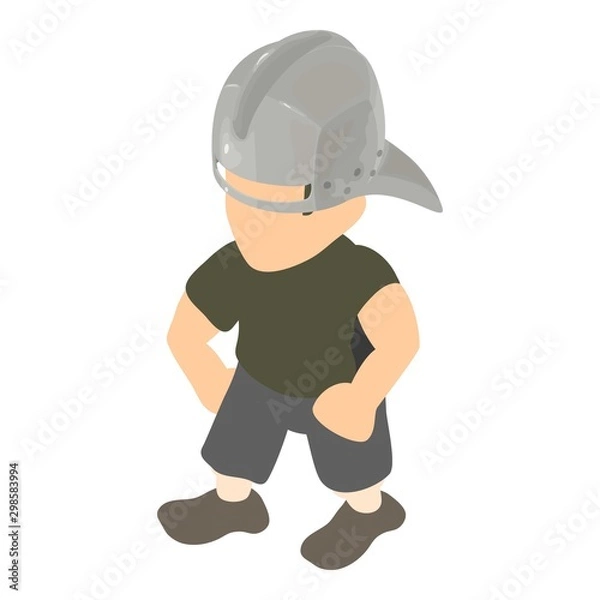 Fototapeta Medieval archer icon. Isometric illustration of medieval archer vector icon for web