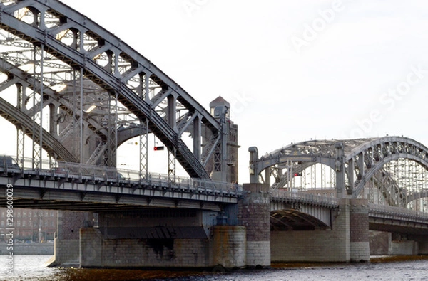 Fototapeta Bolsheokhtinsky Bridge, St. Petersburg, Russia