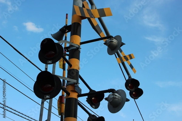 Fototapeta railroad crossing