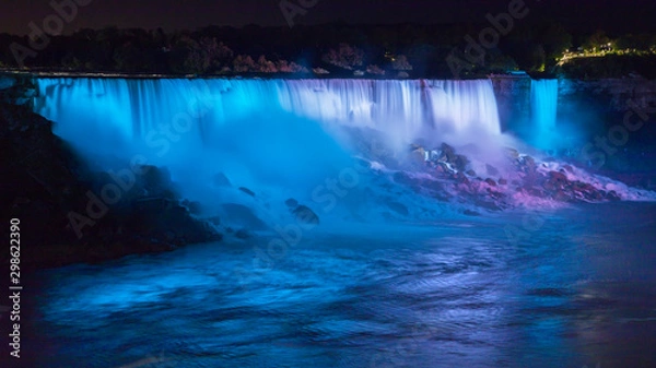 Obraz ナイアガラの滝、ライトアップ