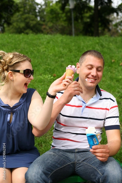 Obraz Ice cream couple
