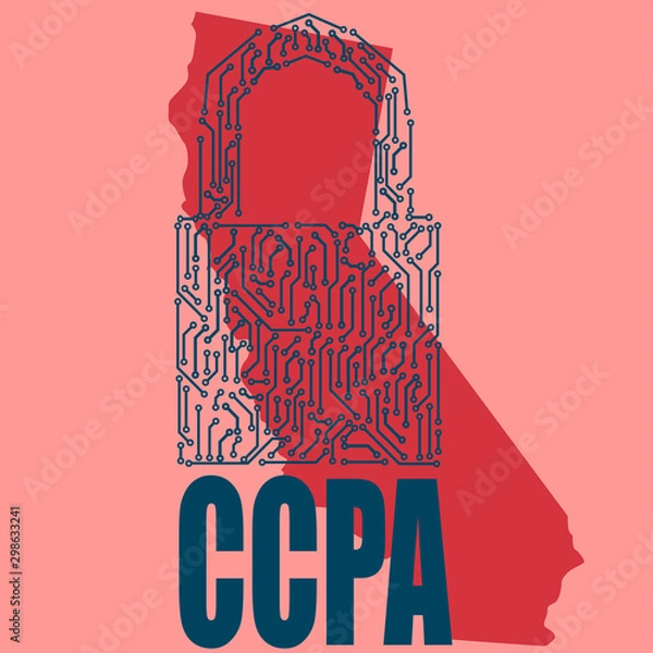 Obraz Act or CCPA symbol