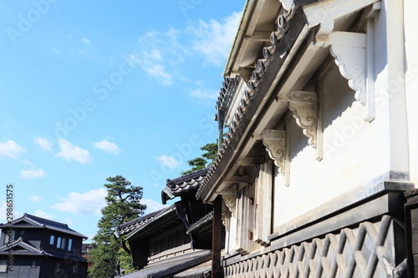 Fototapeta 土蔵のある日本の古い町並み