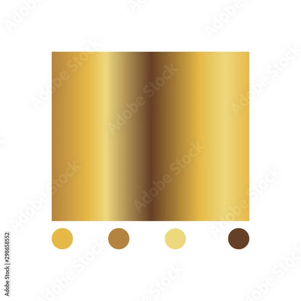 Fototapeta Gold Metal foil abstract background with modern vector gradient style, Vector Illustration eps 10