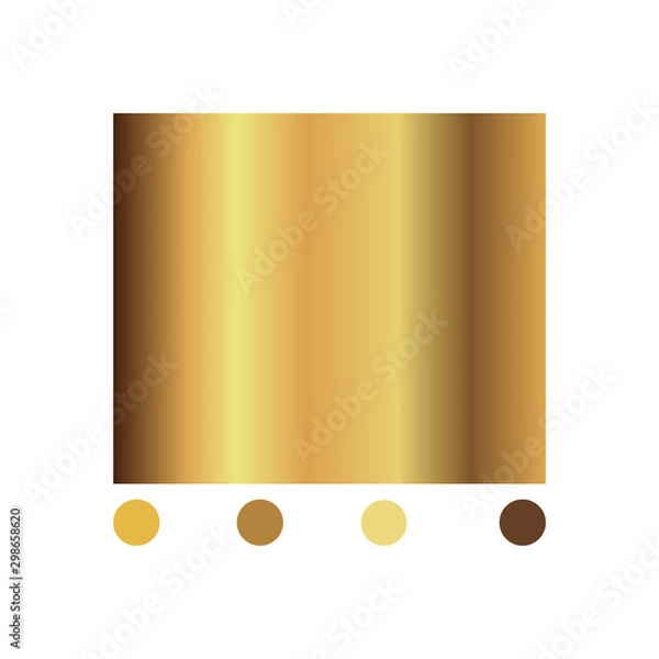 Fototapeta Gold Metal foil abstract background with modern vector gradient style, Vector Illustration eps 10