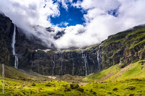 Obraz Chmury nad cirque de Gavarnie latem