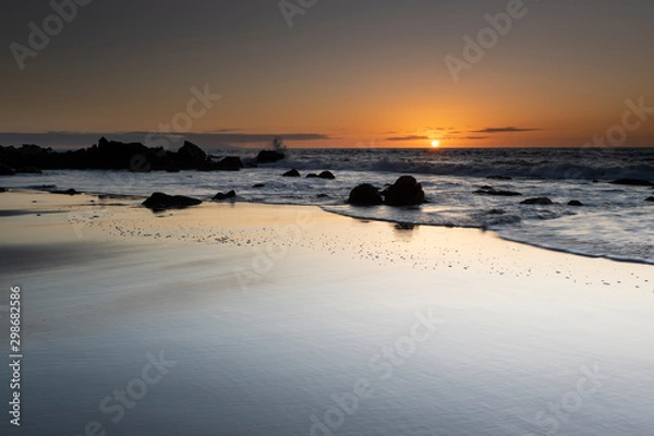 Obraz Waves in sunset