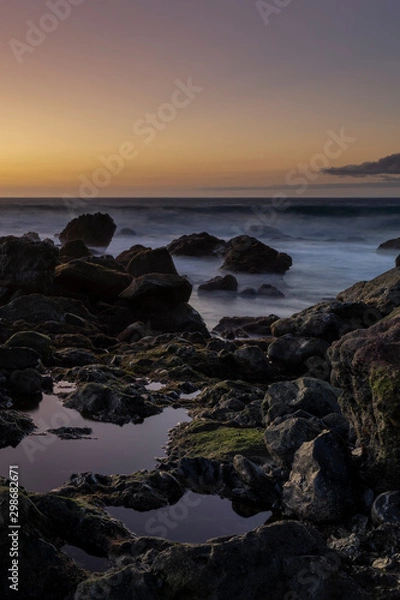 Fototapeta sunset over sea La Gomera