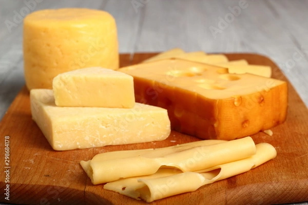 Fototapeta Cheese Assortments. Still Life.