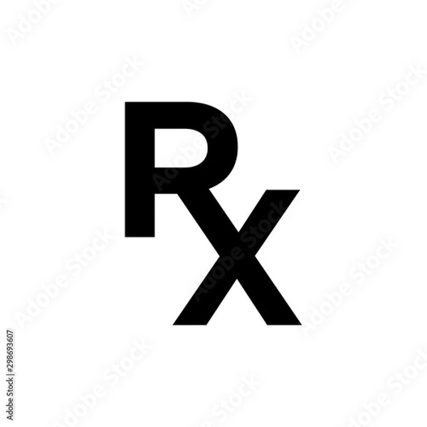 Obraz Pharmacy signage RX icon