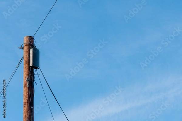 Obraz Wooden telegraph pole