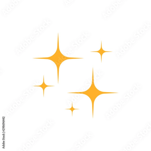 Obraz Shine vector icon isolated on white background. Vector illustration.