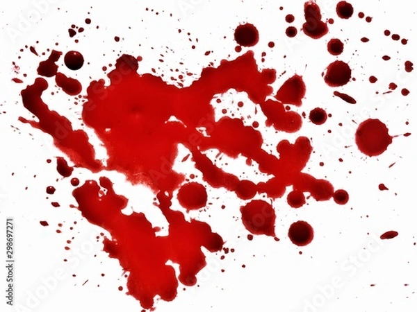 Obraz red paint splash isolated on white background