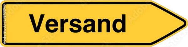 Obraz Versand - Wegweiser rechts