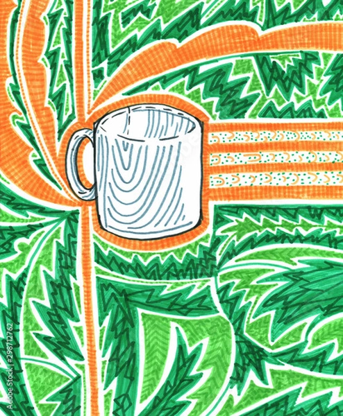 Obraz Green tea graphic