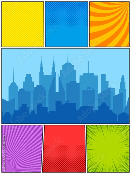 Obraz Colorful comic composition