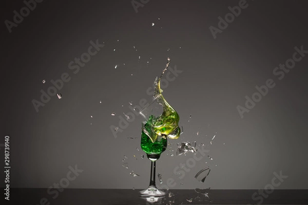 Obraz green cocktail splash