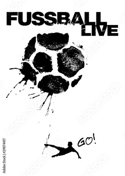 Obraz fussball vector splash