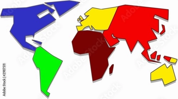 Obraz abstrakte weltkarte