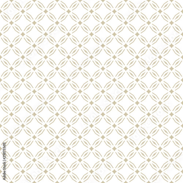 Fototapeta Golden abstract geometric seamless pattern in oriental style. Golden ornament
