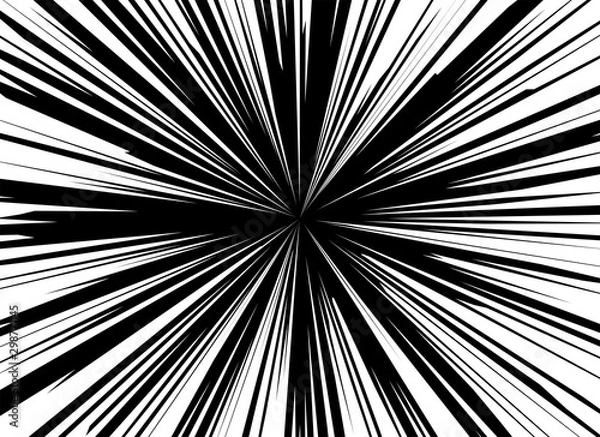 Fototapeta 背景：集中線 漫画 コミック 白 ホワイト