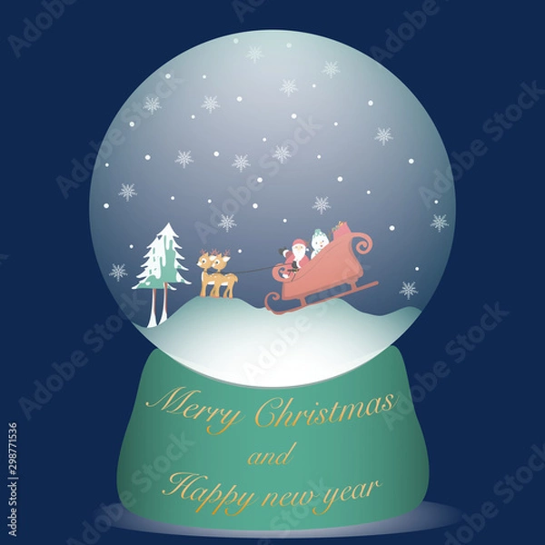 Fototapeta Snow crystal ball