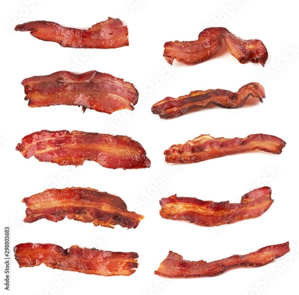 Obraz boczek na białym tle