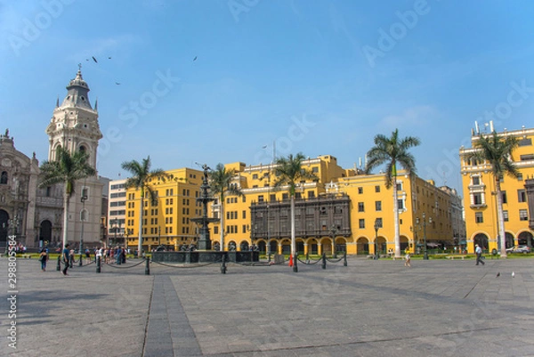 Obraz Plaza de Armas (Plaza Mayor) in Lima