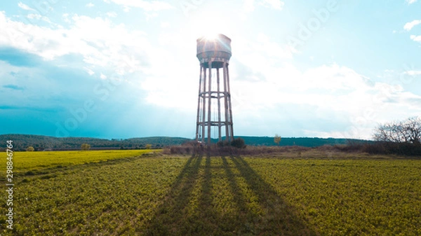 Obraz water tower and sky