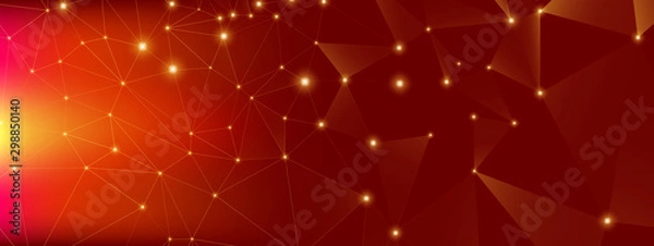 Obraz Data Tech Concept. Science Tech Network. Pink 3d 